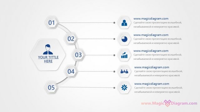 Шаблон диаграммы для PowerPoint: Список по кругу