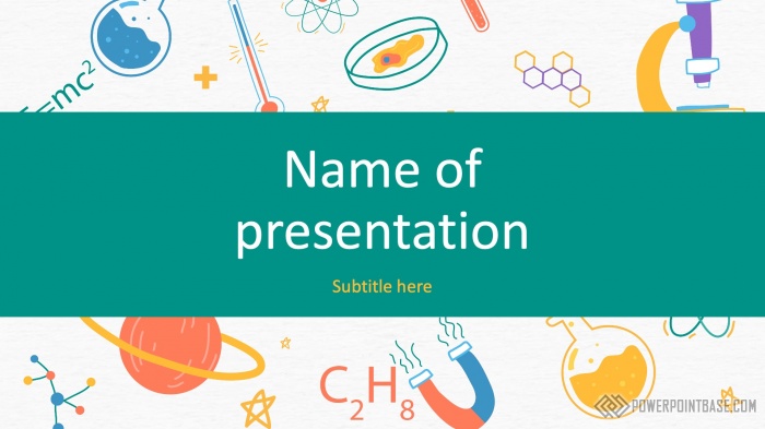 Химическая лаборатория - бесплатный шаблон для создания презент�ации PowerPoint на тему Образование